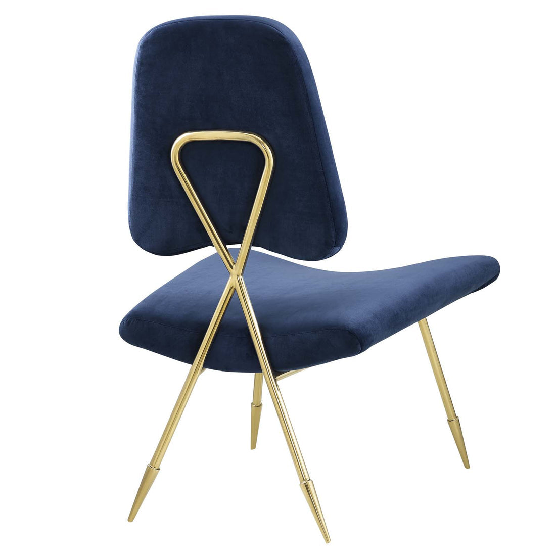 Sod Velvet Lounge Chair - Navy Denmark Home