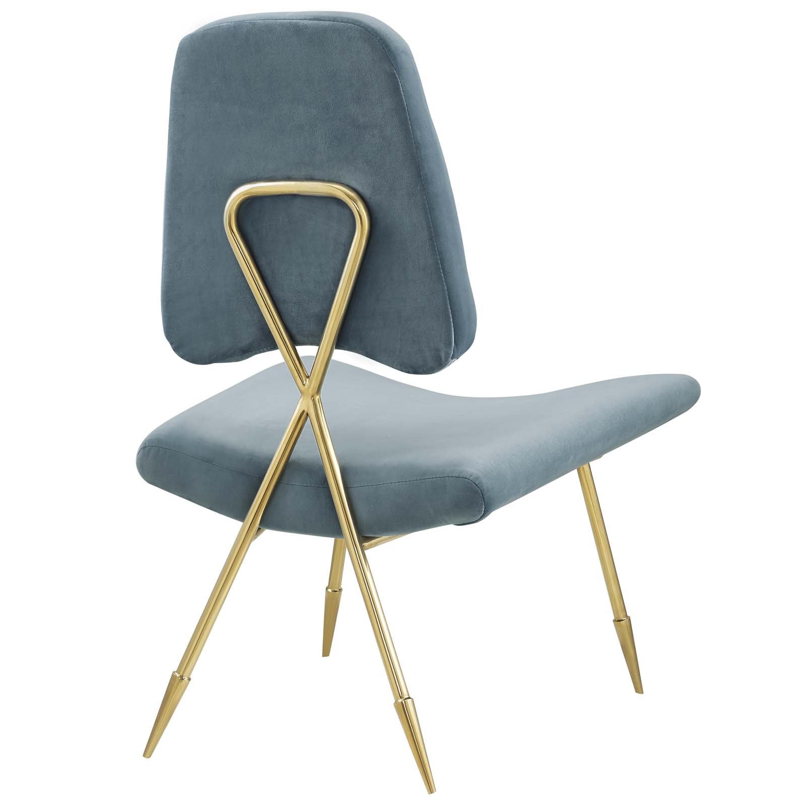 Sod Velvet Lounge Chair - Sea Blue Denmark Home