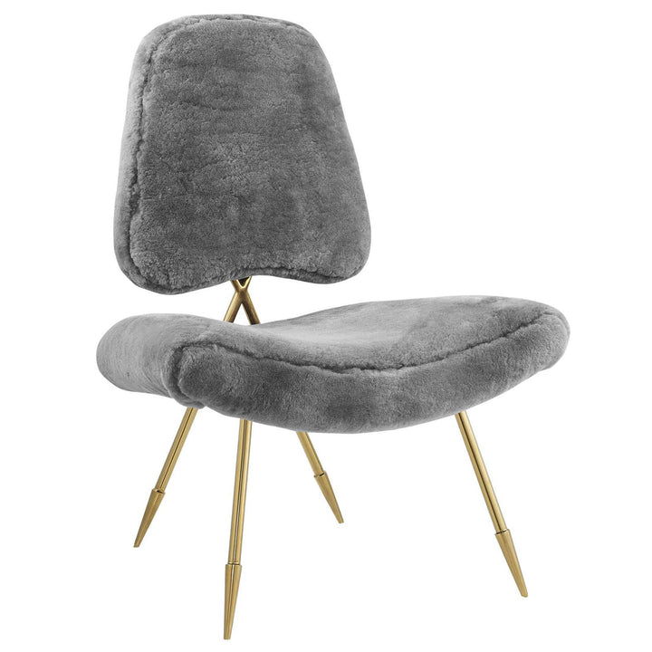 Sod Sheepskin Lounge Chair - Gray Denmark Home