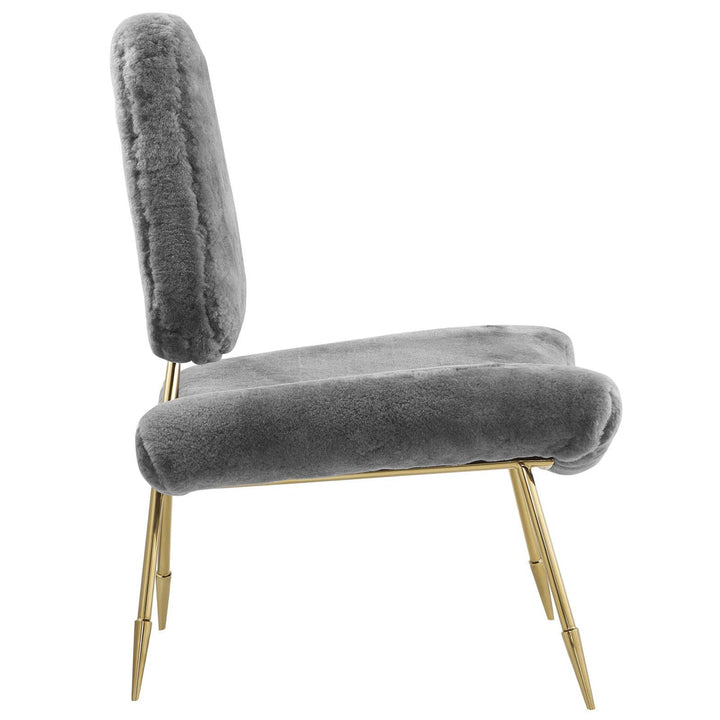 Sod Sheepskin Lounge Chair - Gray Denmark Home