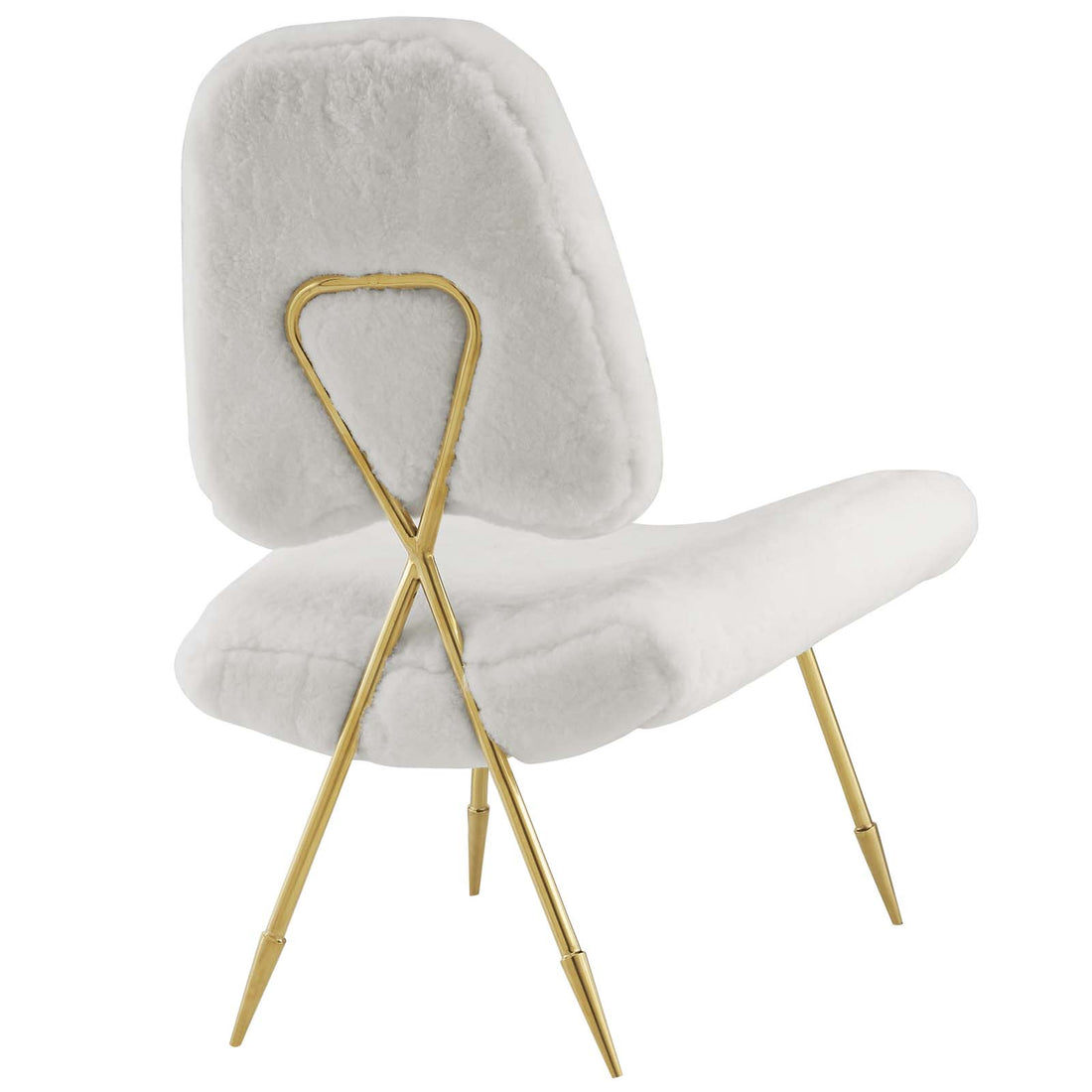 Sod Sheepskin Lounge Chair - White Denmark Home