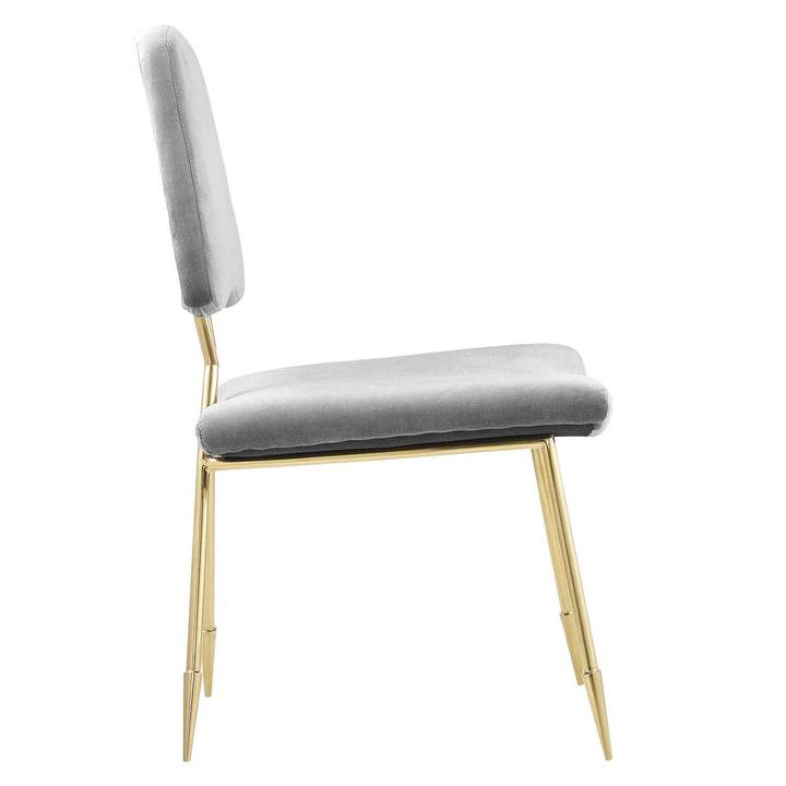 Sod Velvet Tufted Dining Chair – Gray Denmark Home