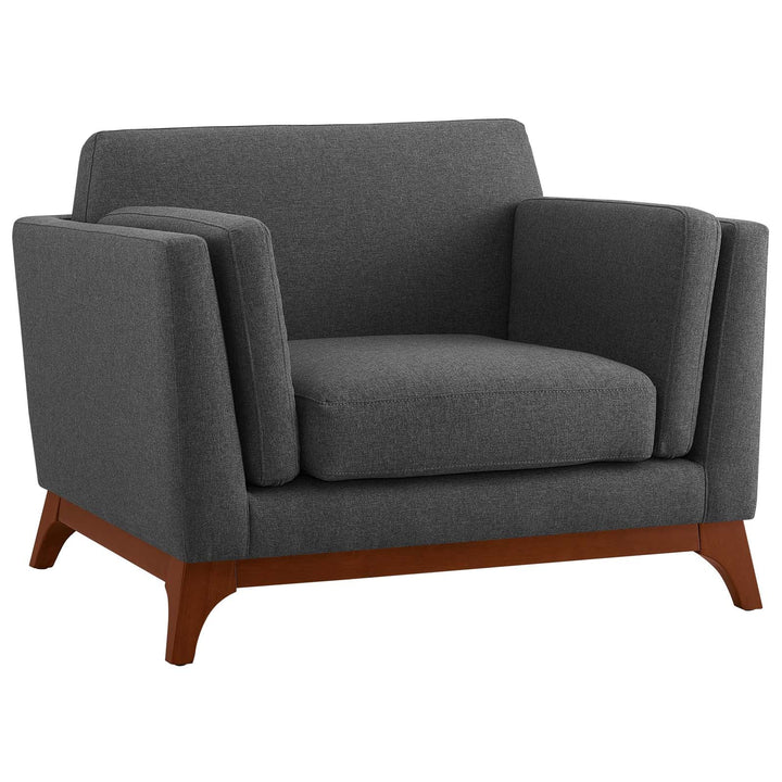 Kelsh Upholstered Fabric Armchair-Gray Denmark Home