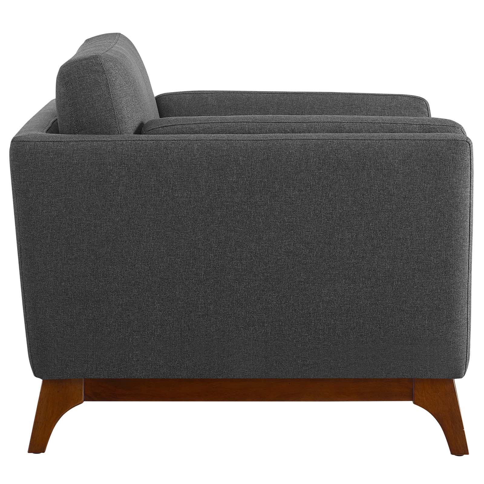 Kelsh Upholstered Fabric Armchair-Gray Denmark Home