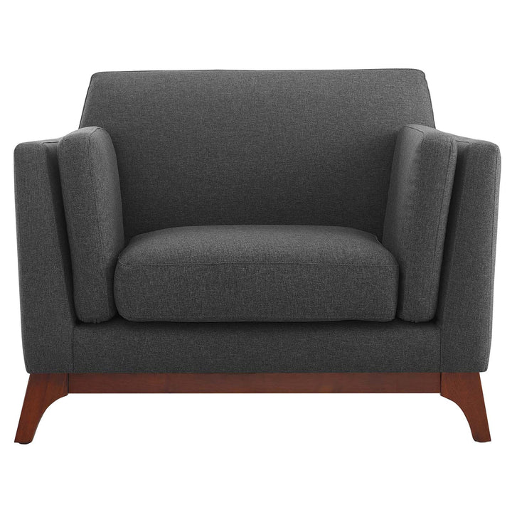 Kelsh Upholstered Fabric Armchair-Gray Denmark Home