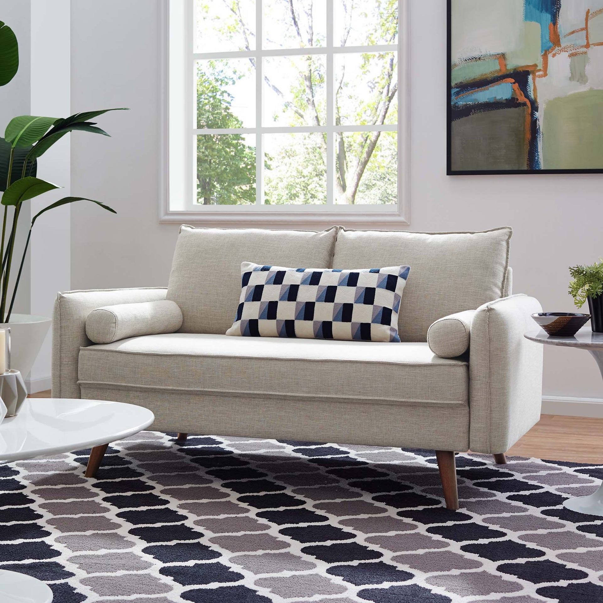 Aurelis Fabric Loveseat - Beige