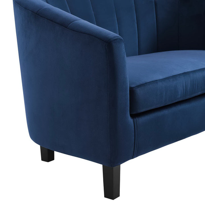 Kith Performance Velvet Accent Armchair – Navy Denmark Home