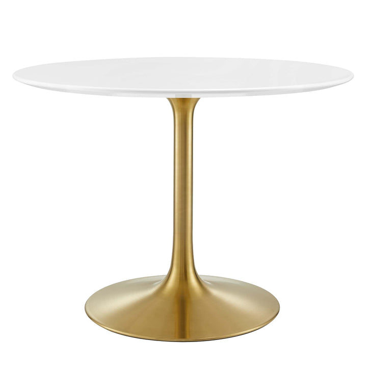 Novara Round Dining Table 40" - Gold White Denmark Home