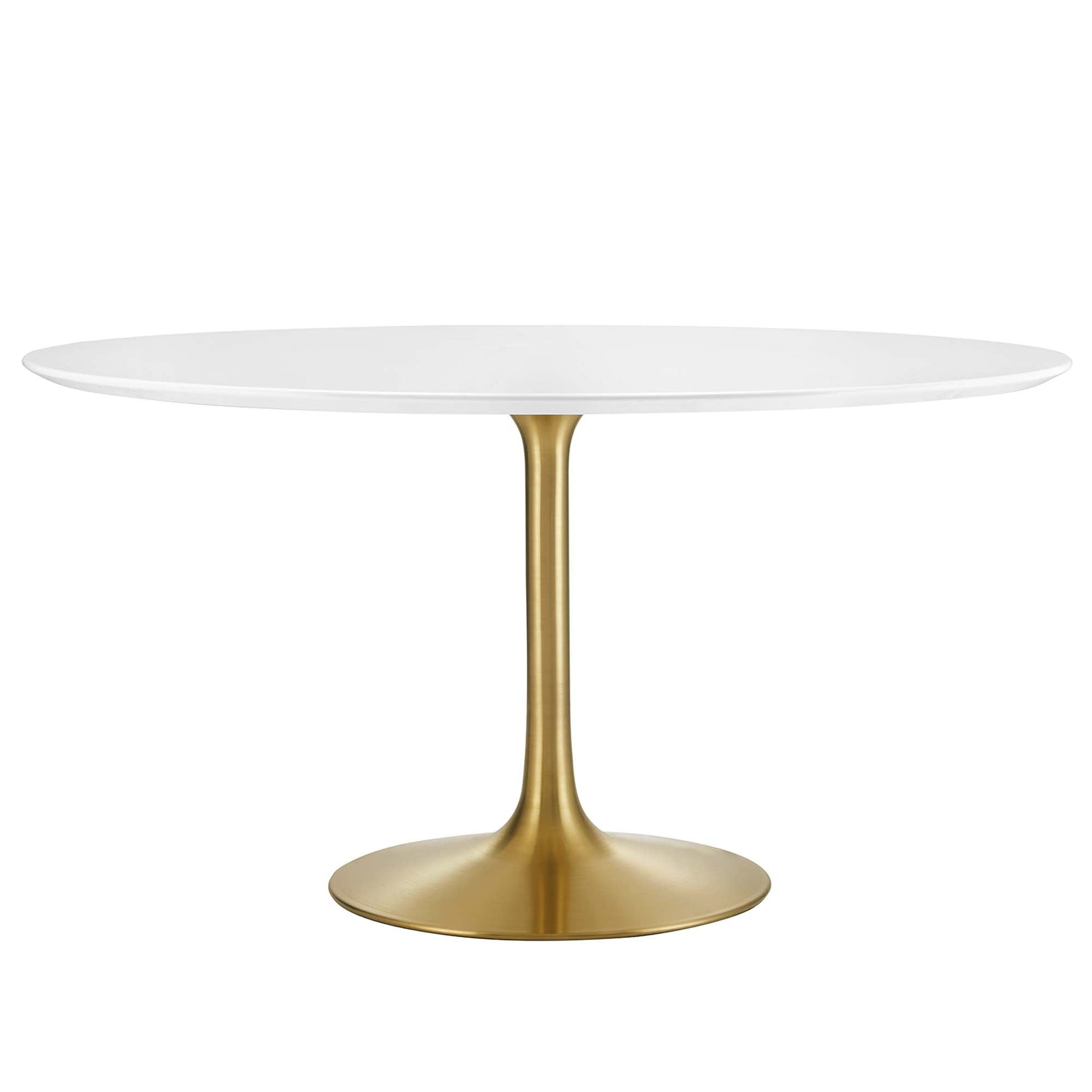 Novara Round Wood Dining Table - Gold White Denmark Home