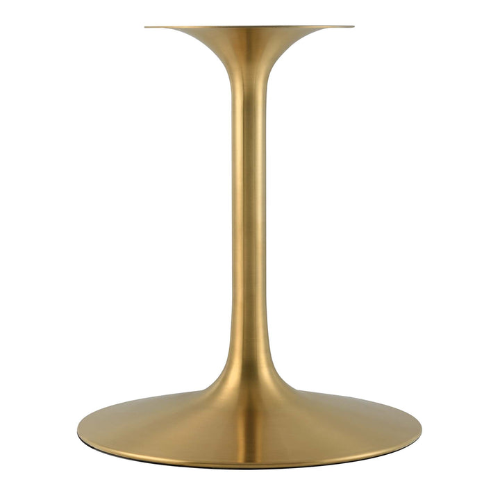 Novara Round Faux Marble Dining Table 48" - Gold White Denmark Home