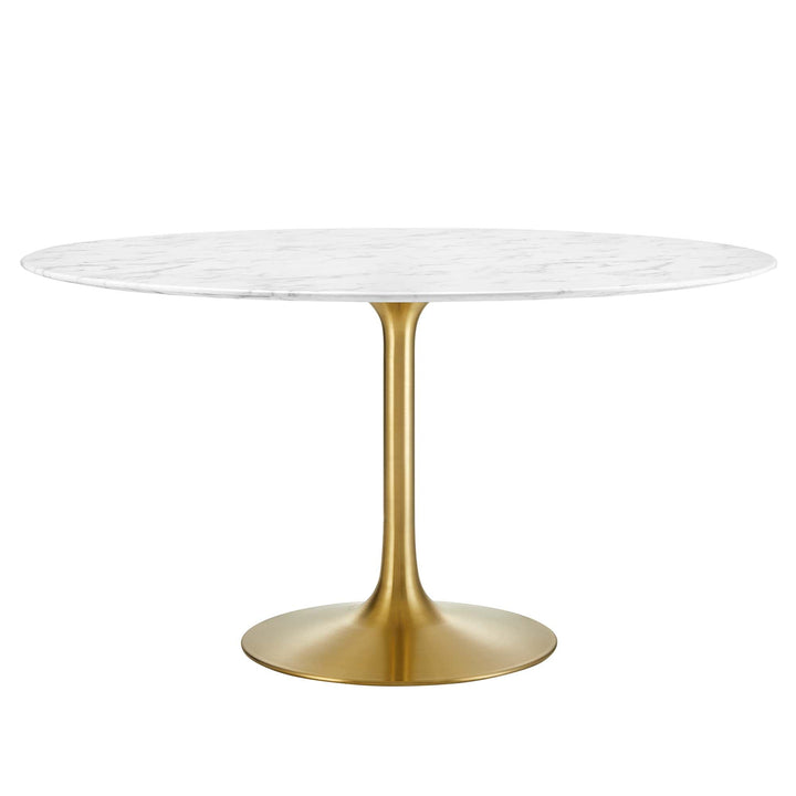 Novara Round Wood Dining Table - Gold White (Copy) Denmark Home