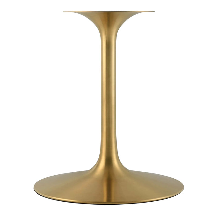 Lippa 54" Oval Faux Marble Dining Table - Gold White Denmark Home