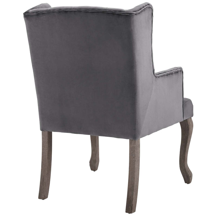 Montclair Tufted Dining Armchair - Gray Denmark Home
