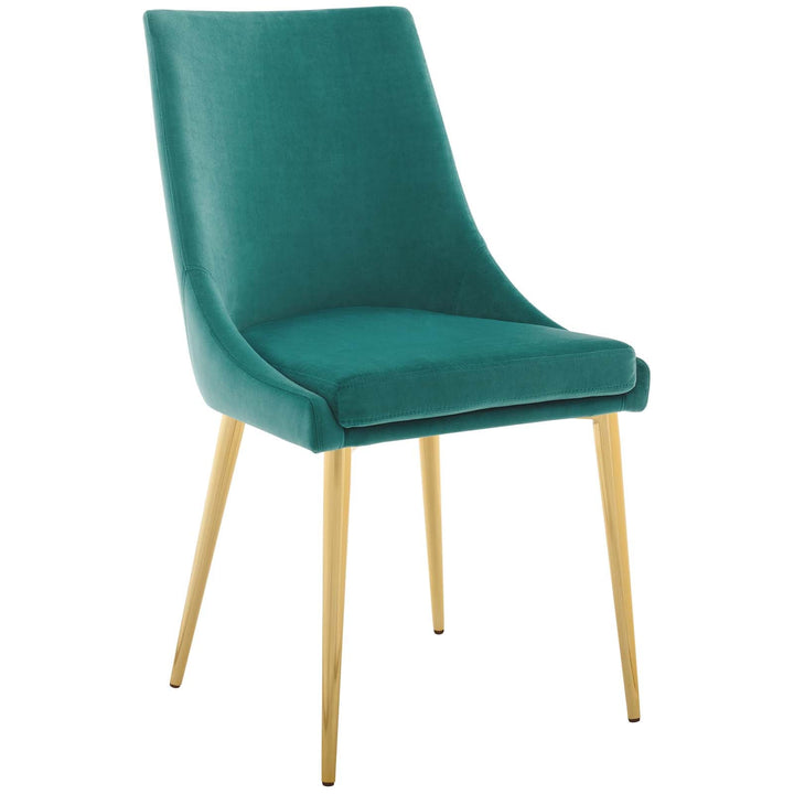 Clasp Velvet Dining Chair - Teal Denmark Home