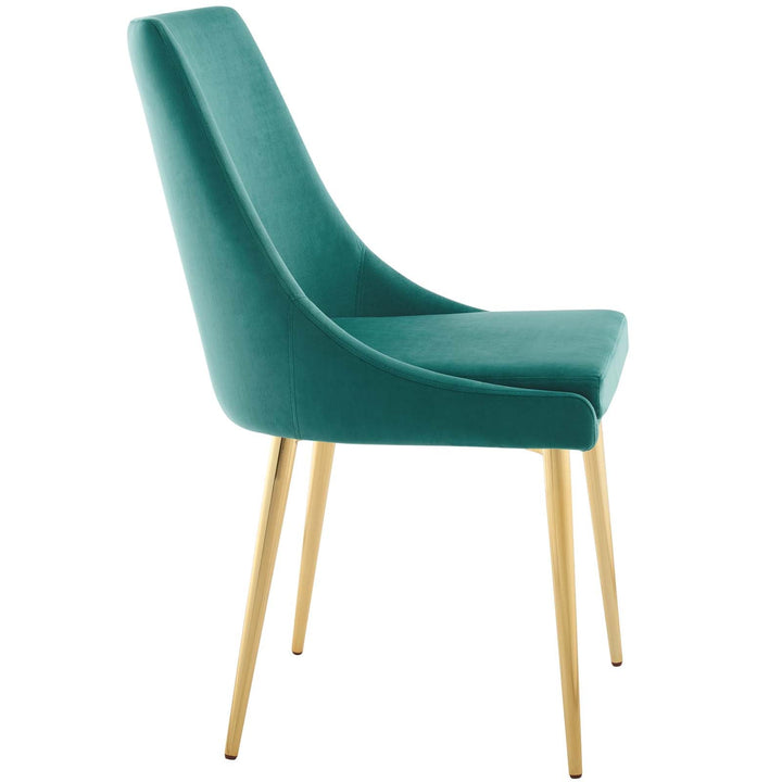 Clasp Velvet Dining Chair - Teal Denmark Home