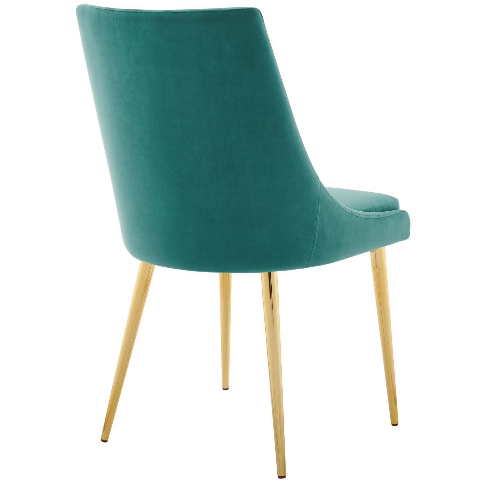 Clasp Velvet Dining Chair - Teal Denmark Home