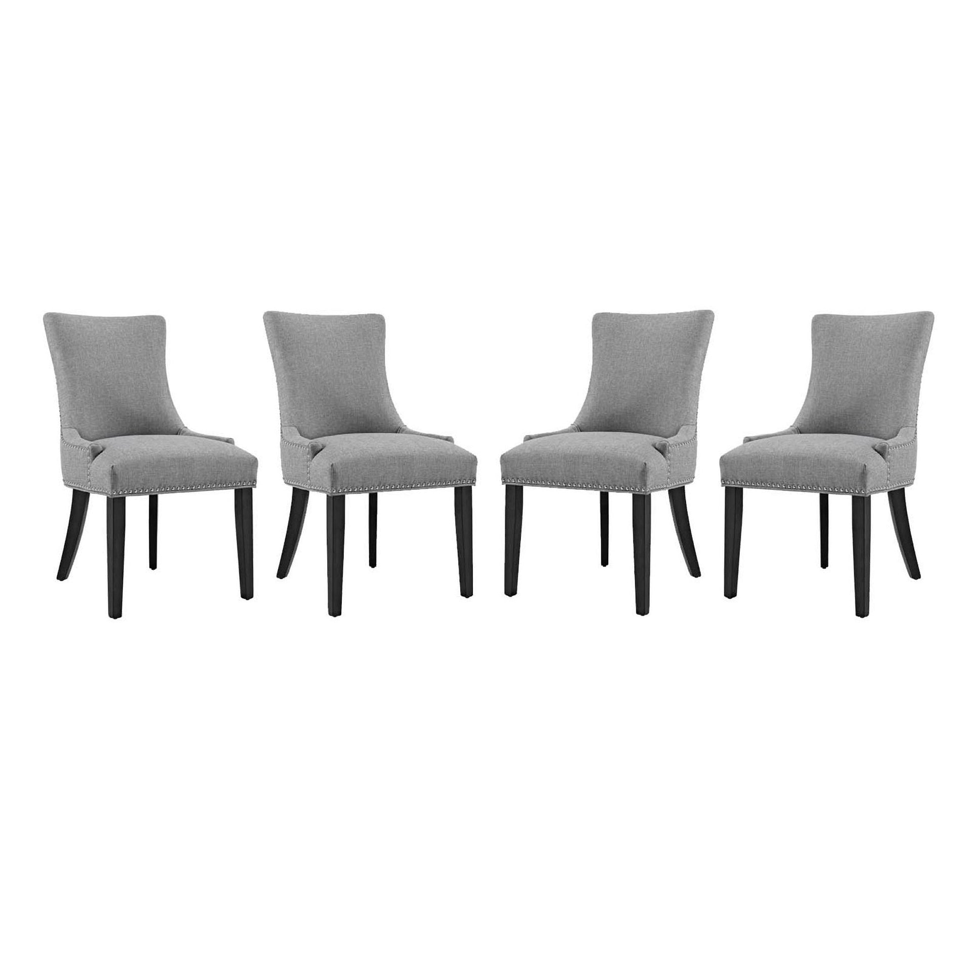 Drape Upholstered Dining Side Chair - Light Gray Denmark Home