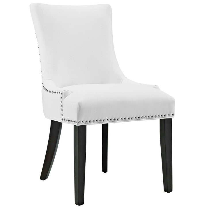 Drape Tufted Vinyl Dining Chair - White Denmark Home