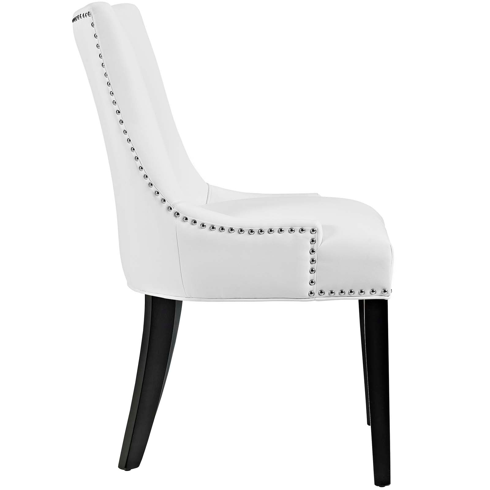 Drape Tufted Vinyl Dining Chair - White Denmark Home