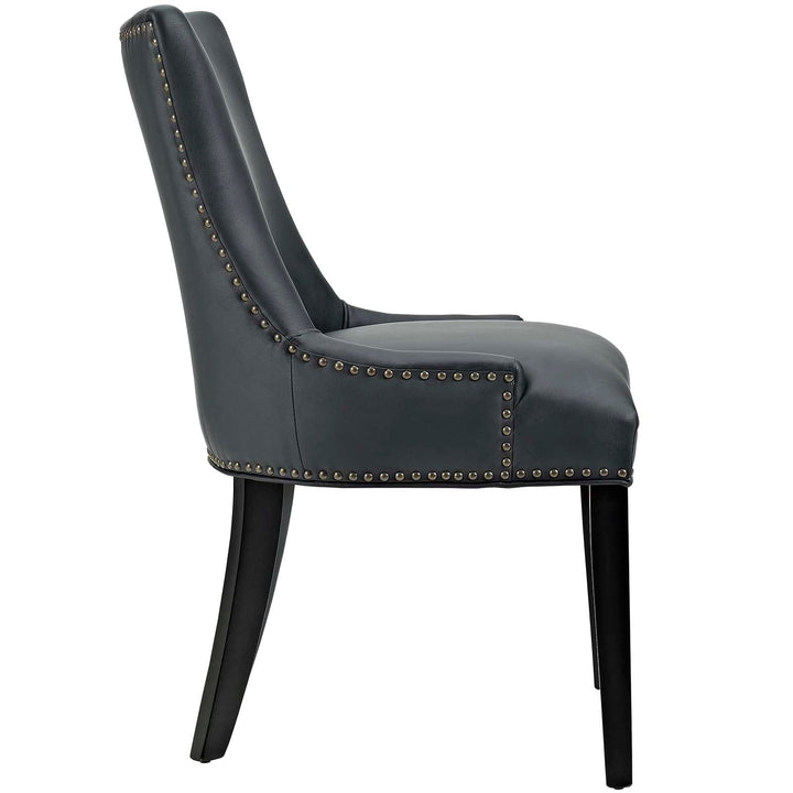 Drape Tufted Vinyl Dining Chair - Black Denmark Home