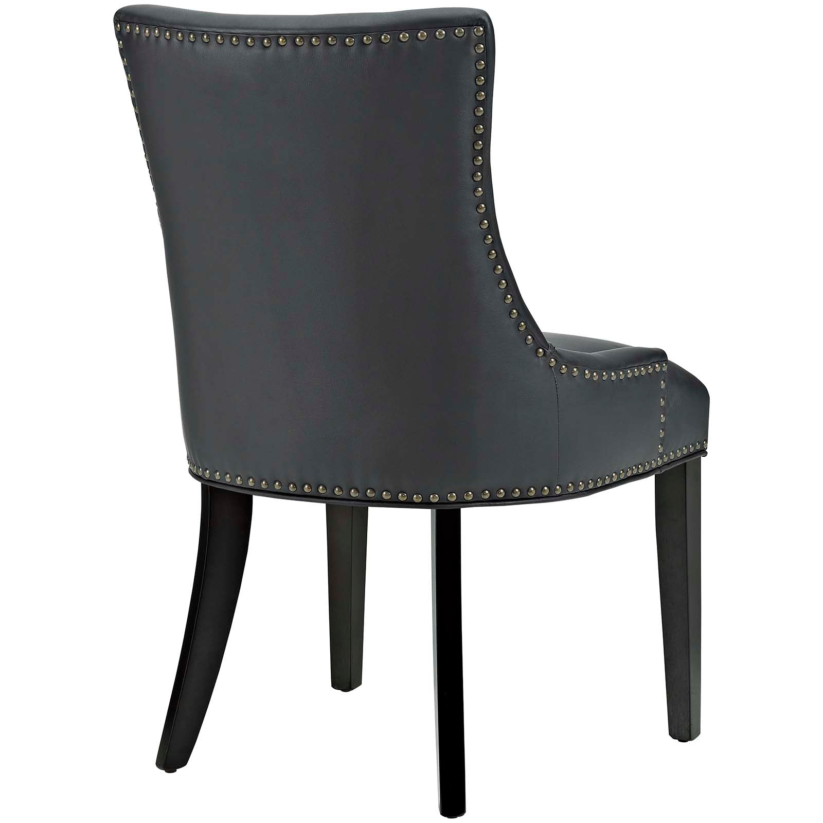Drape Tufted Vinyl Dining Chair - Black Denmark Home