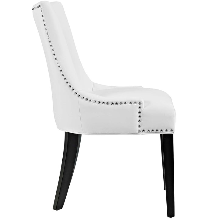 Drape Tufted Vinyl Dining Chair - White Denmark Home