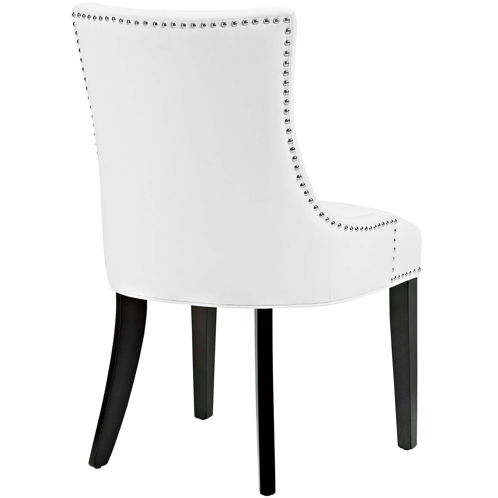 Drape Tufted Vinyl Dining Chair - White Denmark Home