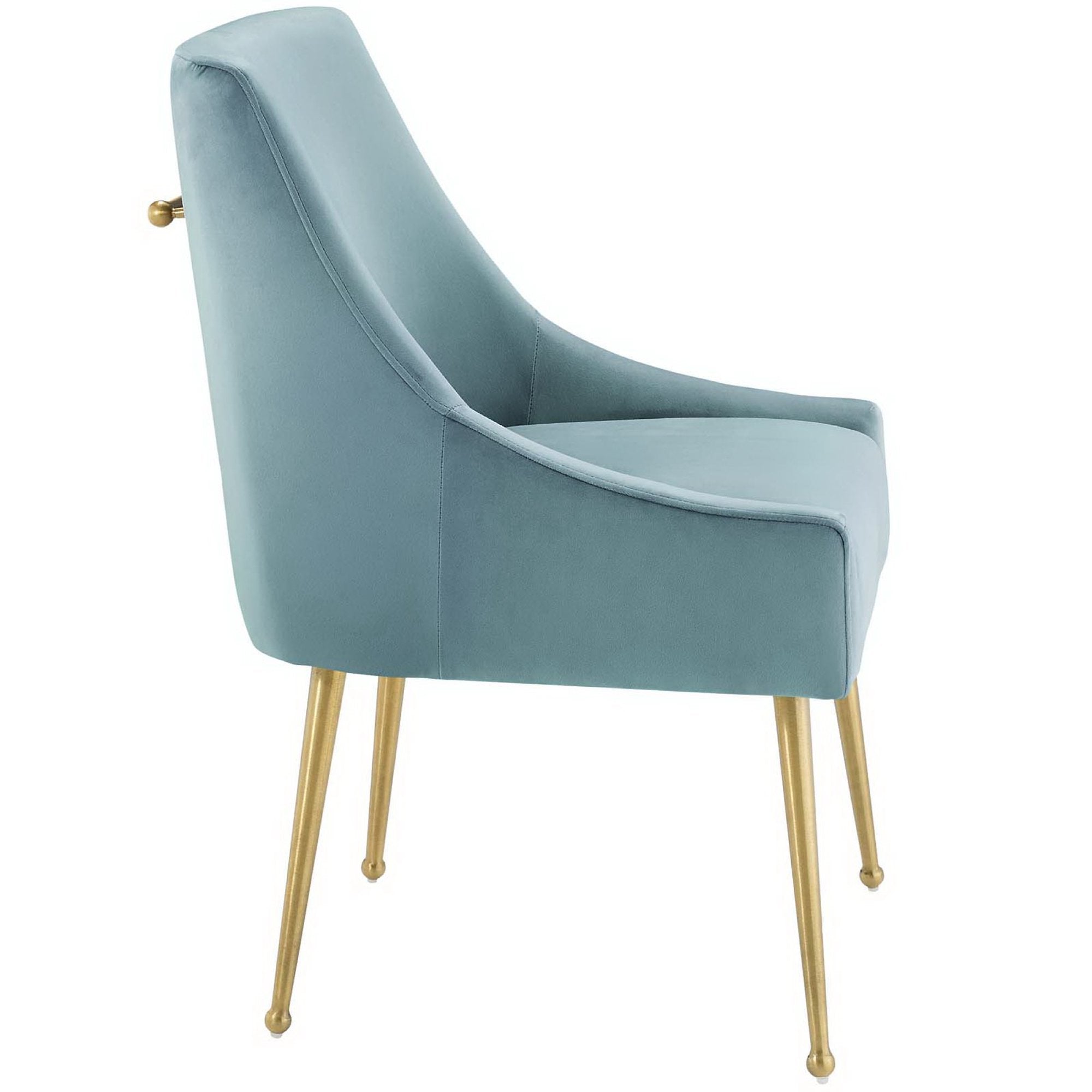 Swoop Performance Velvet Dining Chair - Light Blue Denmark Home