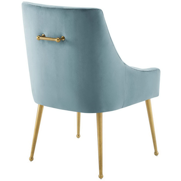 Swoop Performance Velvet Dining Chair - Light Blue Denmark Home