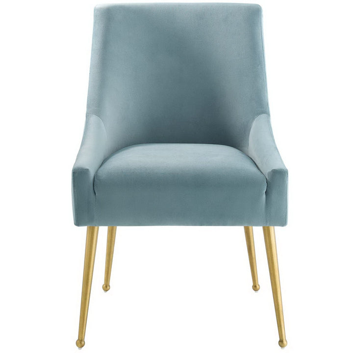 Swoop Performance Velvet Dining Chair - Light Blue Denmark Home
