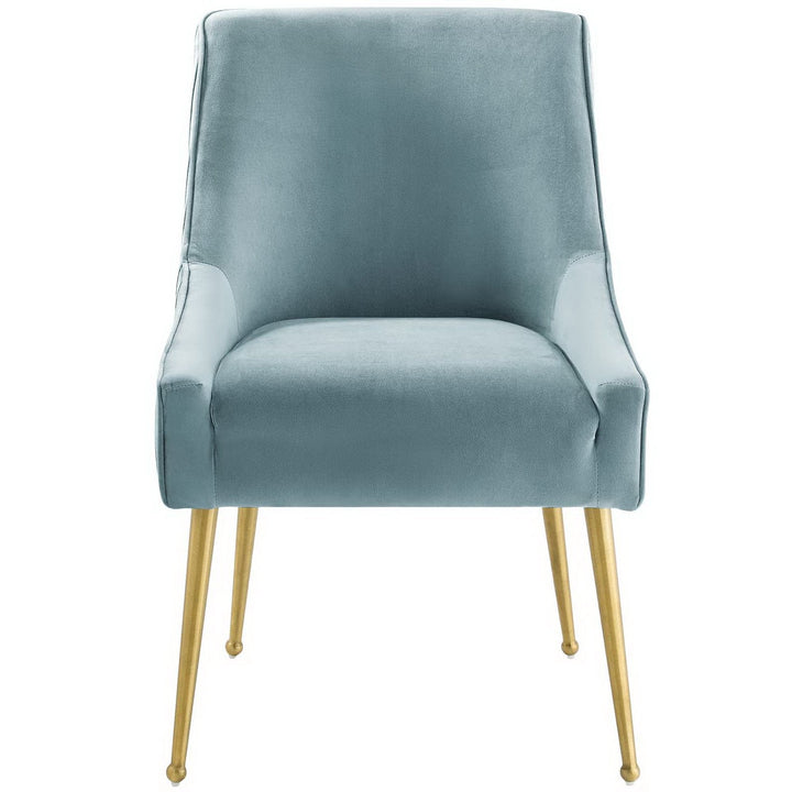 Swoop Pleated Velvet Dining Chair - Gray (Copy) Denmark Home