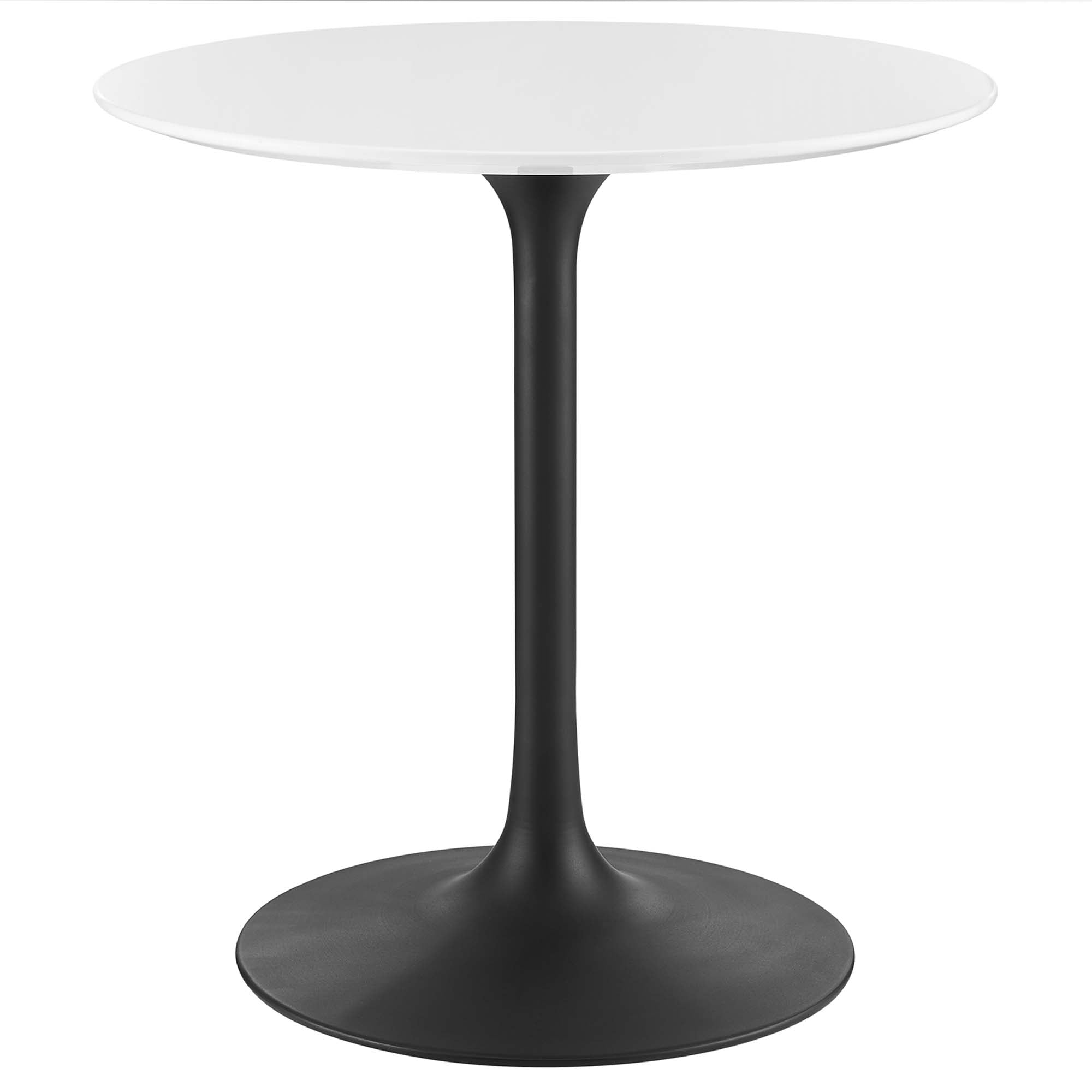 Novara Round Dining Table 28"- Black White Denmark Home