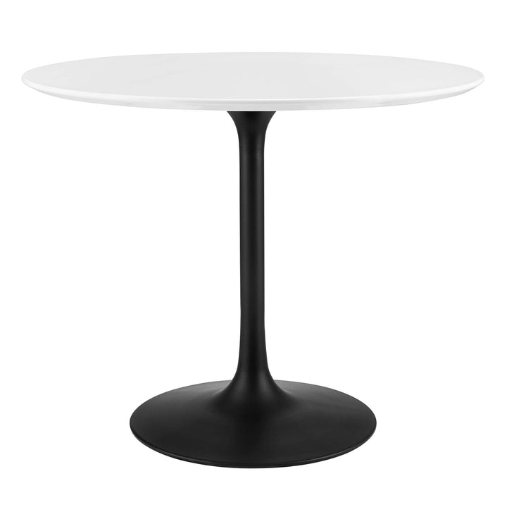 Novara Round Dining Table 36" - Black White Denmark Home
