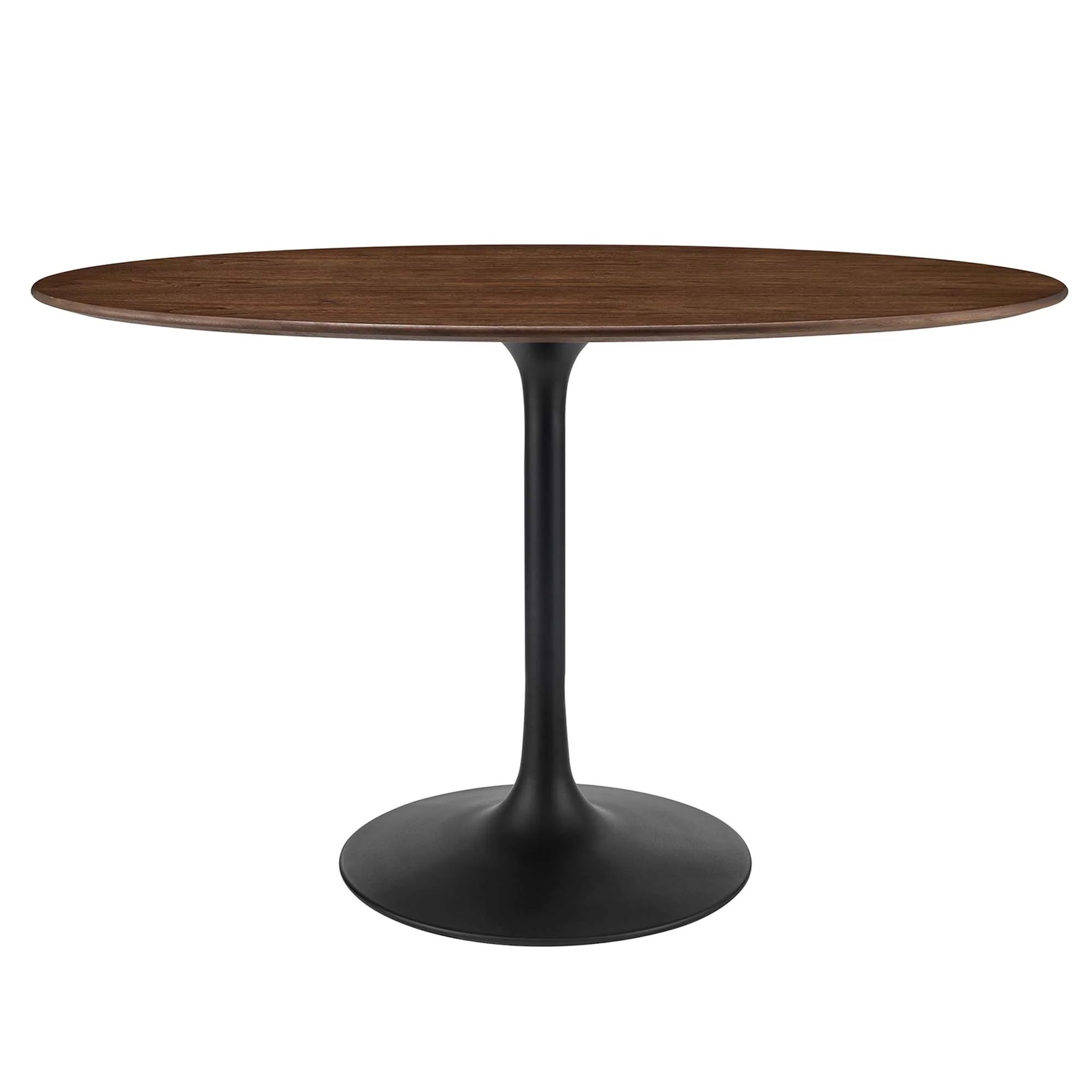 Novara 48" Oval Wood Dining Table - Black Walnut Denmark Home
