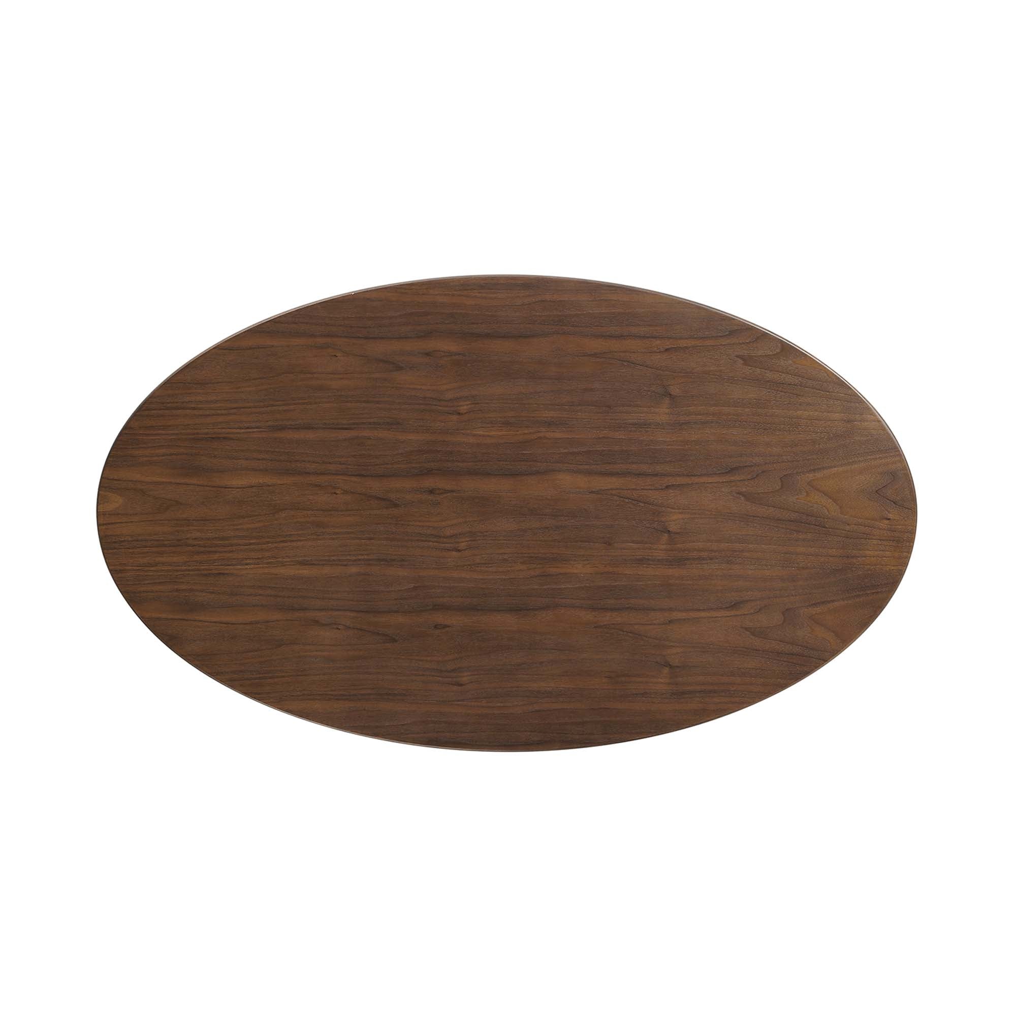 Novara 48" Oval Wood Dining Table - Black Walnut Denmark Home