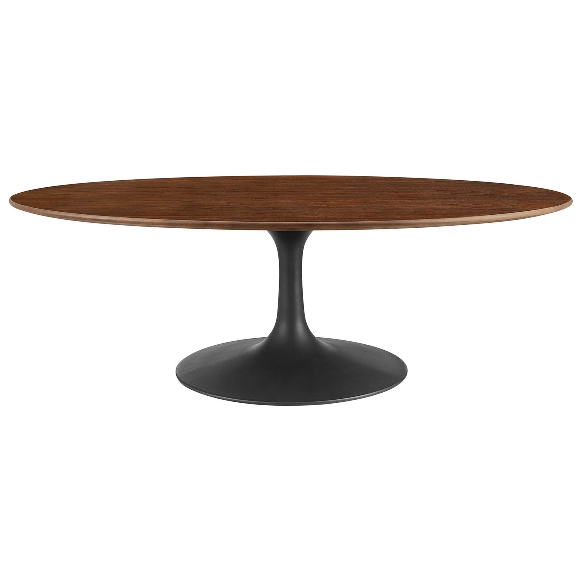 Nuvora Oval Coffee Table – Black Walnut Size 48"