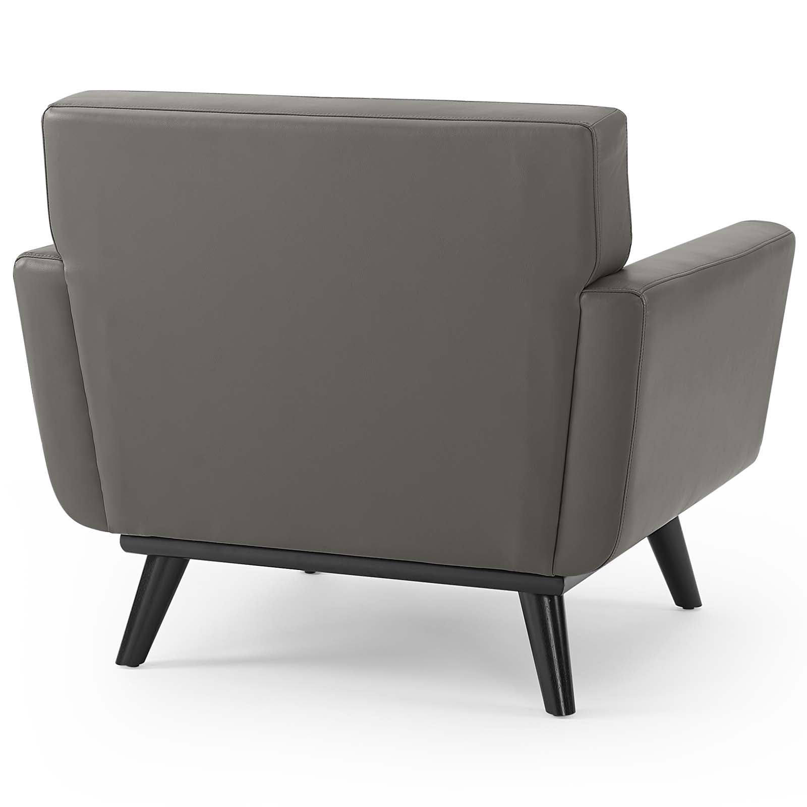 Koti Leather Tufted Armchair –  Grey Denmark Home