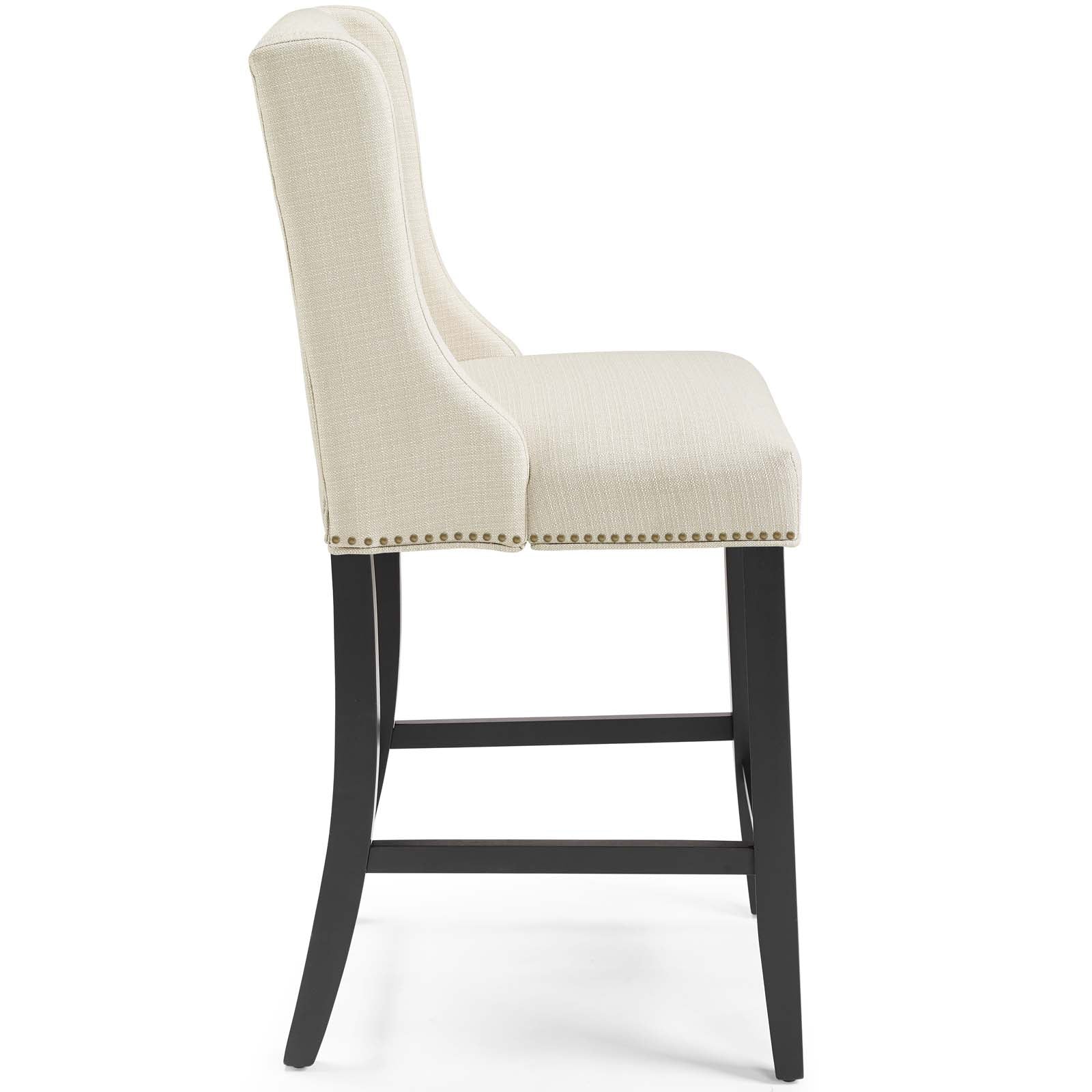 Mythos Upholstered Fabric Counter Stool - Beige Denmark Home