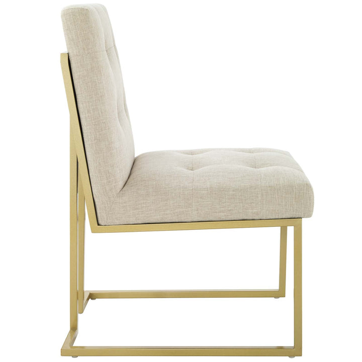Valénza Upholstered Dining Chair - Gold Beige Denmark Home