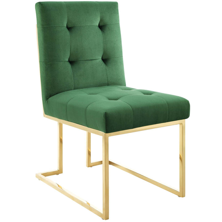 Valénza Velvet Dining Chair - Gold Emerald Denmark Home