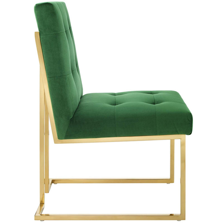 Valénza Velvet Dining Chair - Gold Emerald Denmark Home