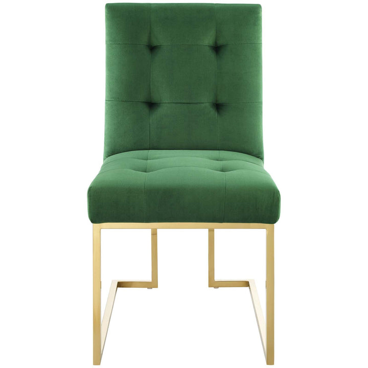 Valénza Velvet Dining Chair - Gold Emerald Denmark Home