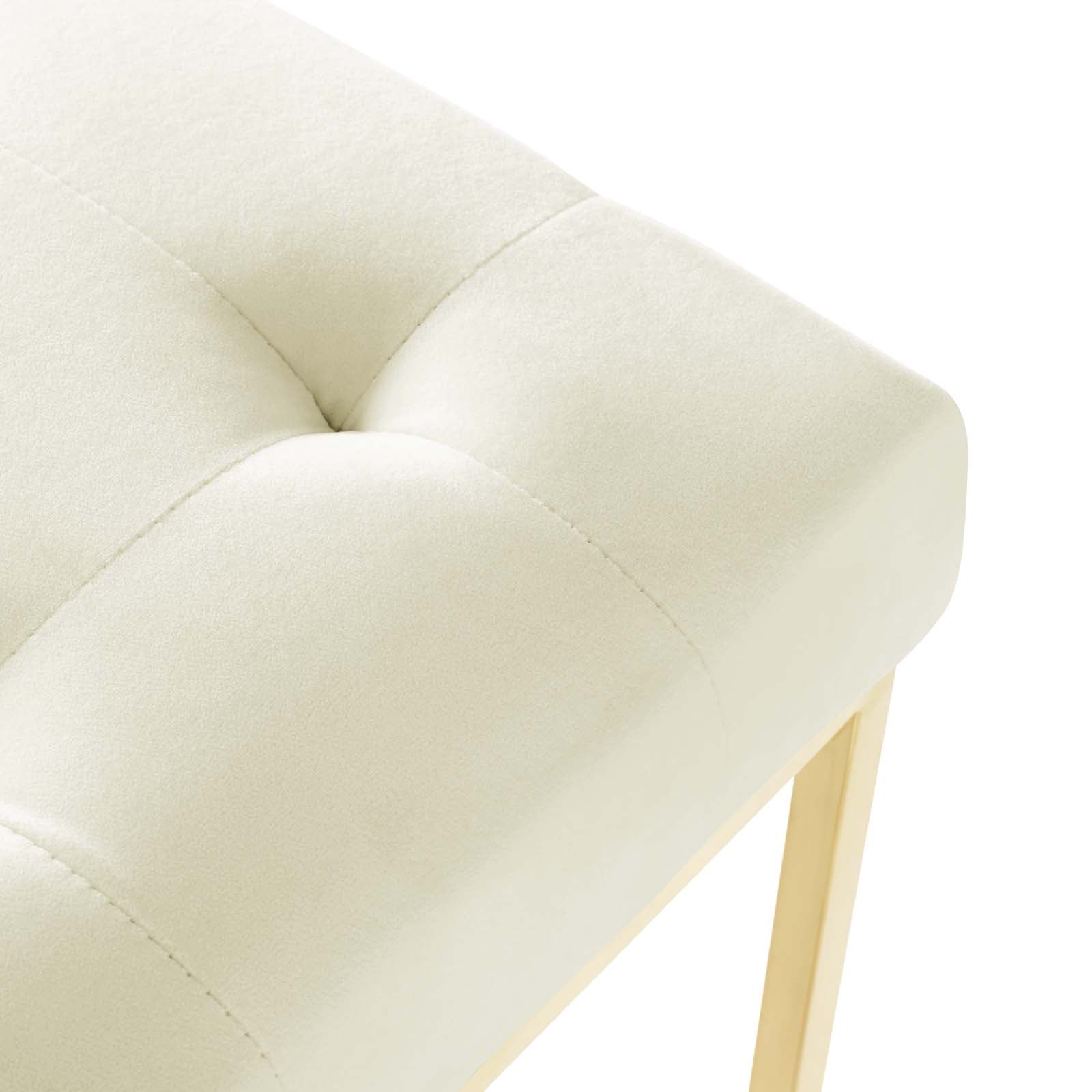 Valénza Velvet Dining Chair - Gold Ivory Denmark Home