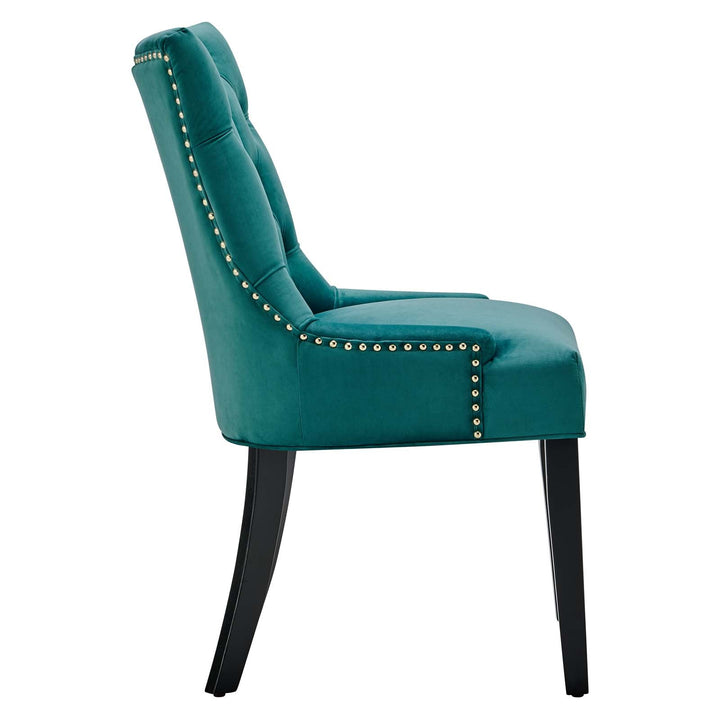 Bleich Tufted Velvet Dining Chair - Teal Denmark Home