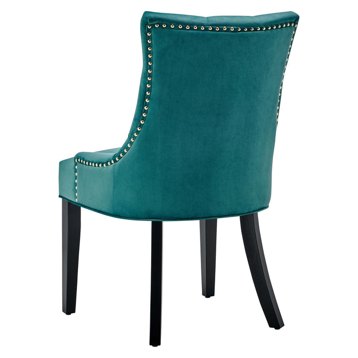 Bleich Tufted Velvet Dining Chair - Teal Denmark Home