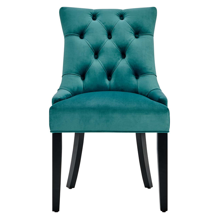 Bleich Tufted Velvet Dining Chair - Teal Denmark Home