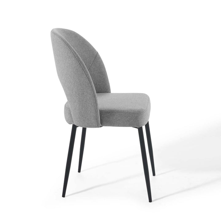 fauteuil Dining Side Chair - Black Light Gray Denmark Home