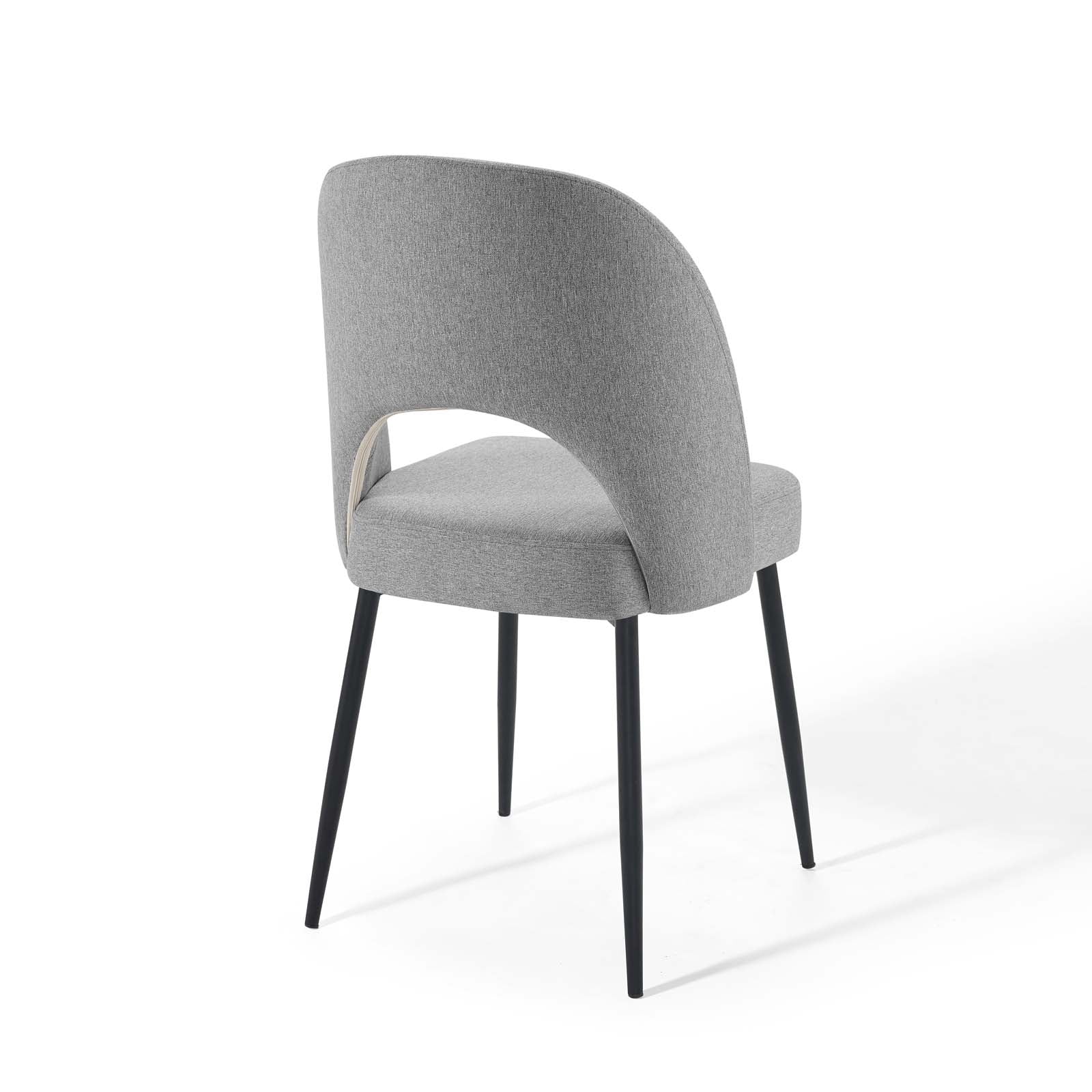 fauteuil Dining Side Chair - Black Light Gray Denmark Home
