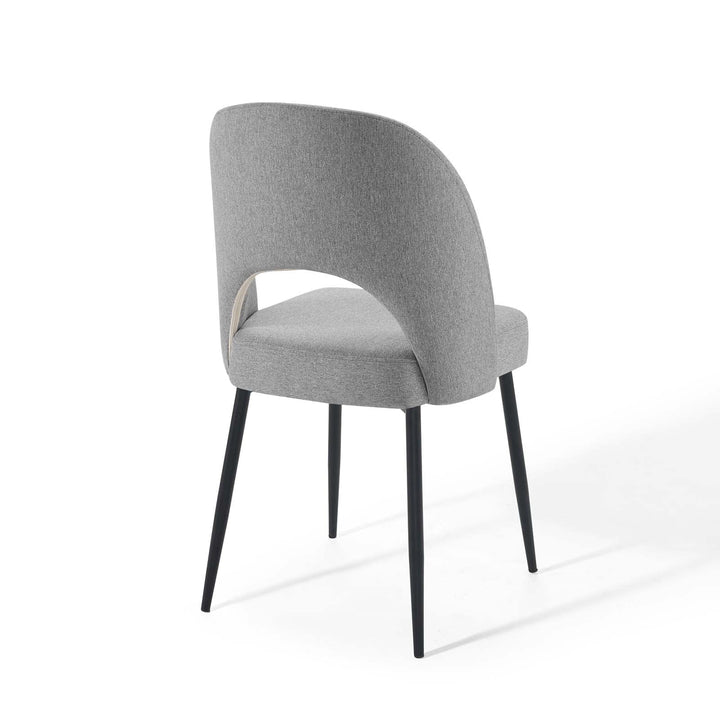 fauteuil Dining Side Chair - Black Light Gray Denmark Home