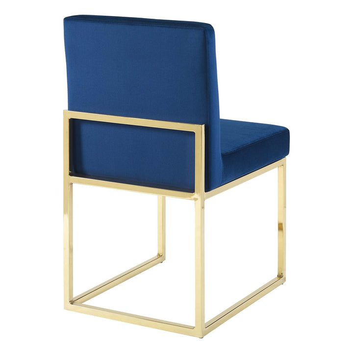 Luxara Velvet Dining Chair - Gold Navy Denmark Home